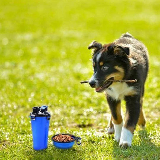 2-in-1 Tragbare Wasser- Und Futterflasche Für Haustiere