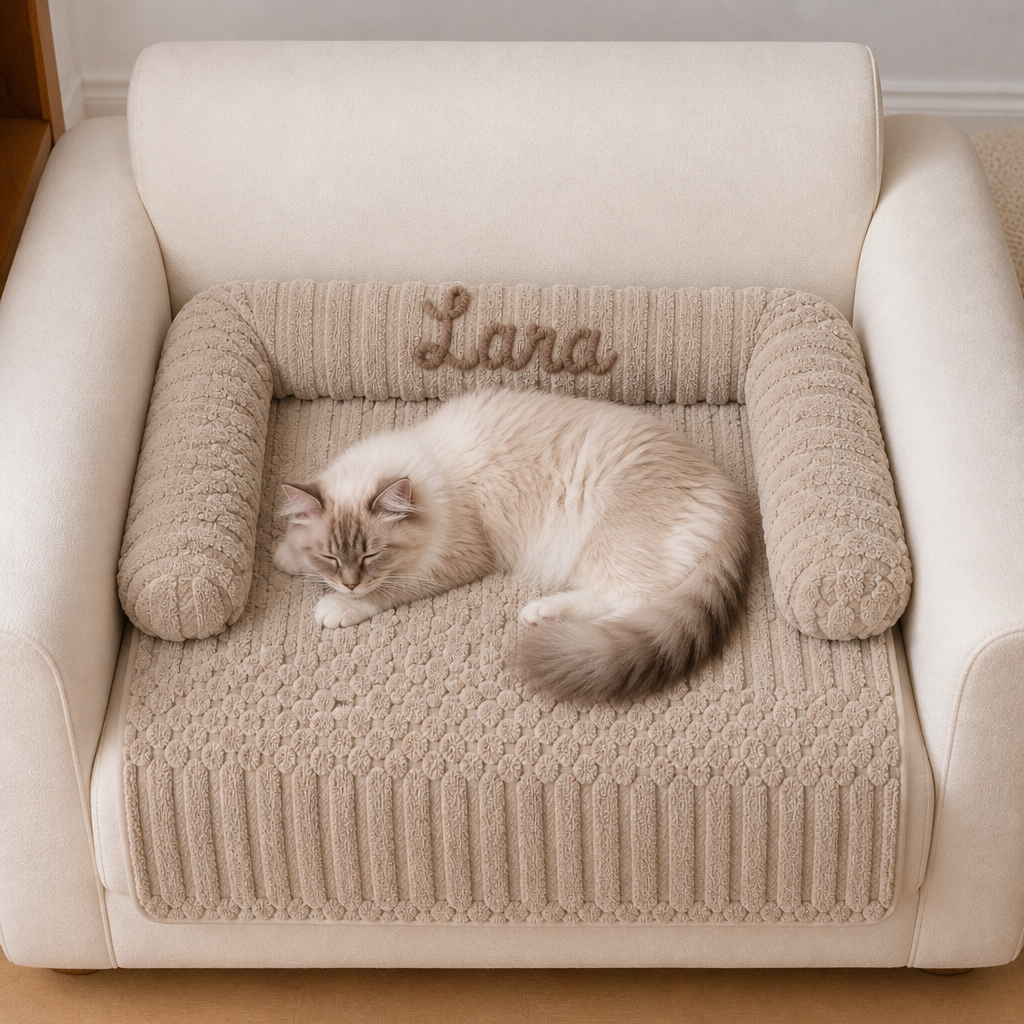 Personalisiertes Flauschiges Katzen-Sofabett & Schützender Sofabezug