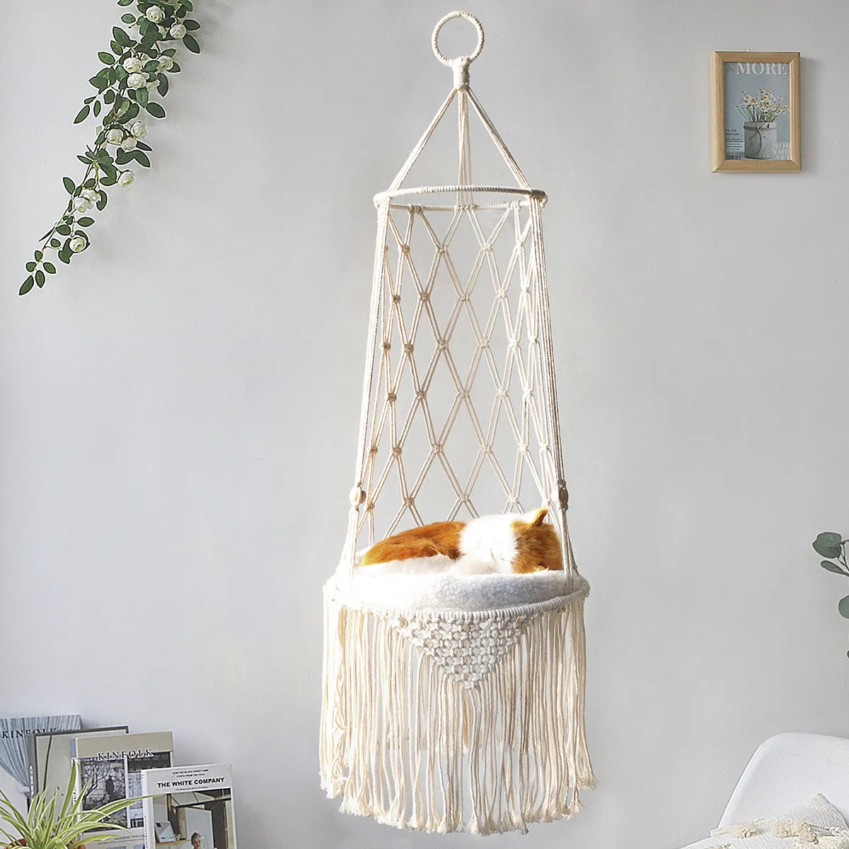 katzen hängematte selber machen makramee Hängesessel – Boho Mit Kuschelkissen Für Ka E.T. – Der Ausserirdische Range:AirPods Farbe:infrared