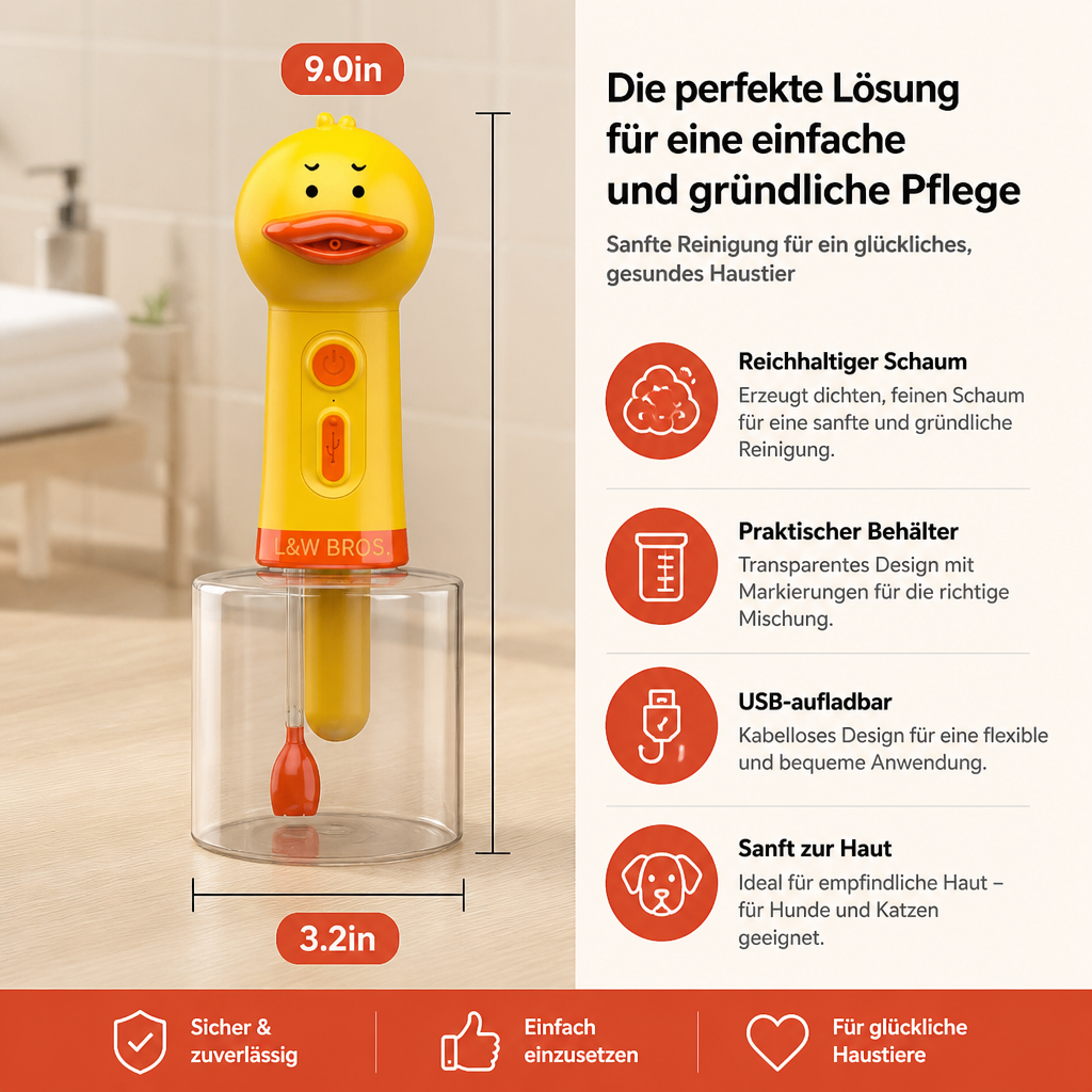 Automatic Duck – Schaumsprühgerät für Haustiere