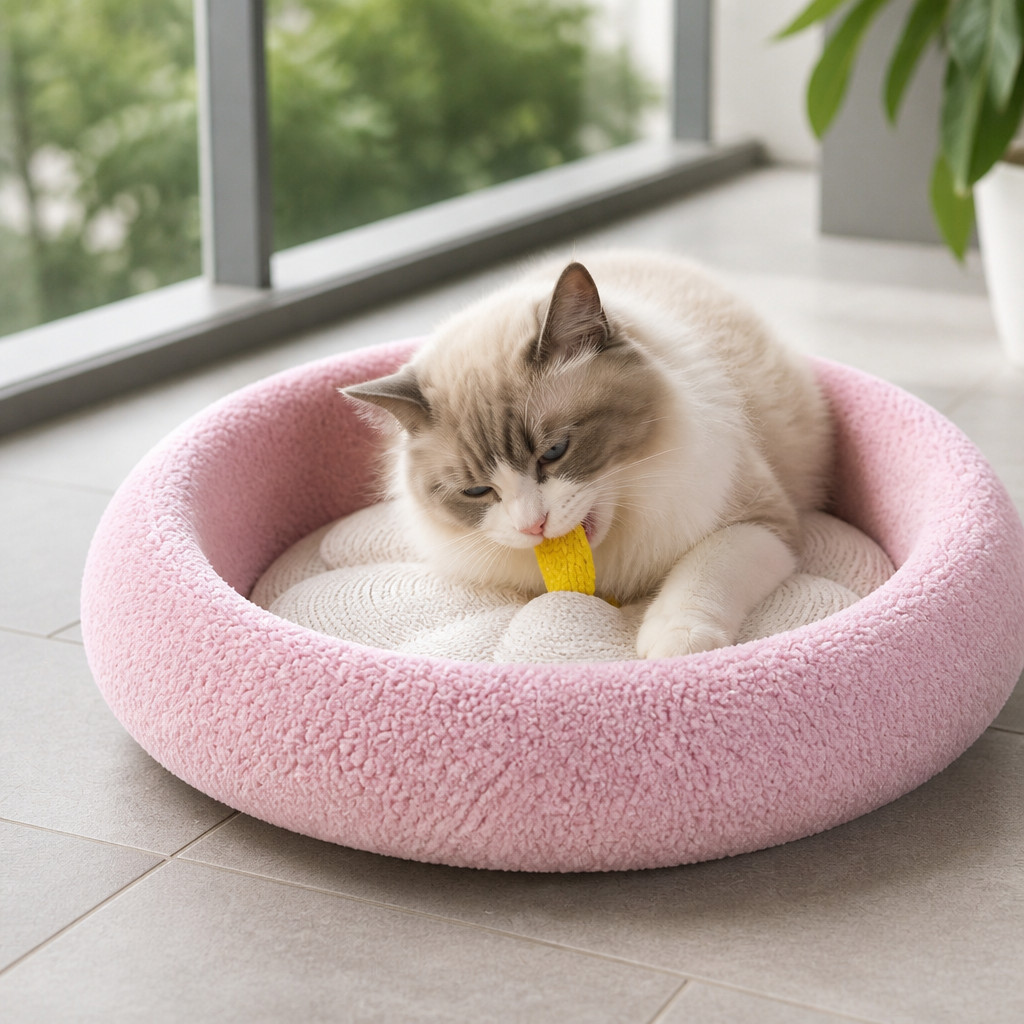 Blumen-Kratzbaum für Katzen – Gemütliche 2-in-1-Kratz-Lounge