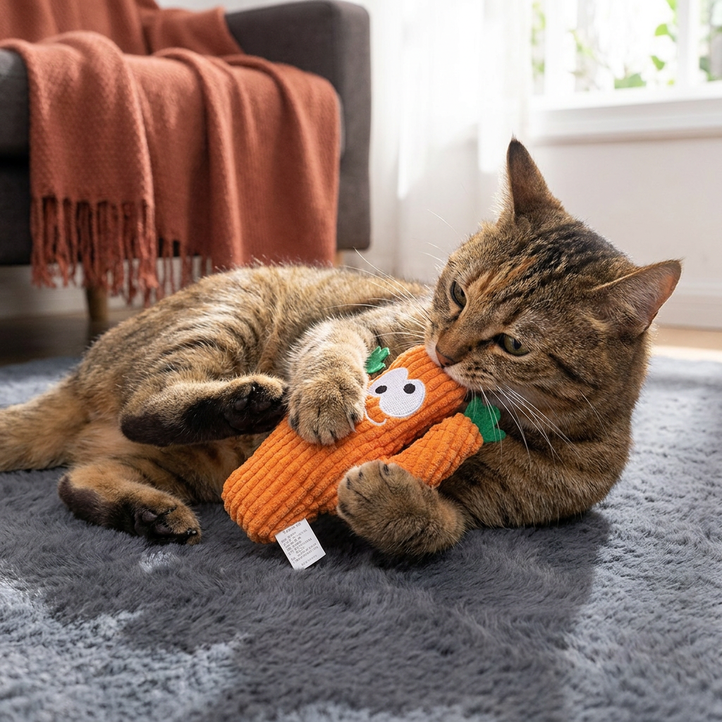 Mit Katzenminze gefülltes Kaktus-Zahnpflegespielzeug für Katzen