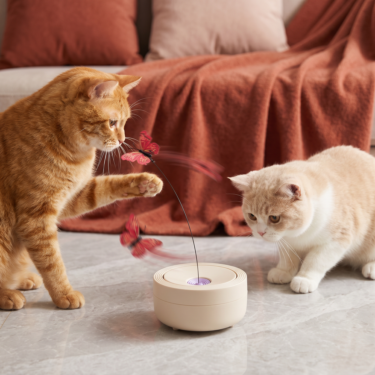 Interaktives Schmetterlings-Spinner-Spielzeug für Katzen