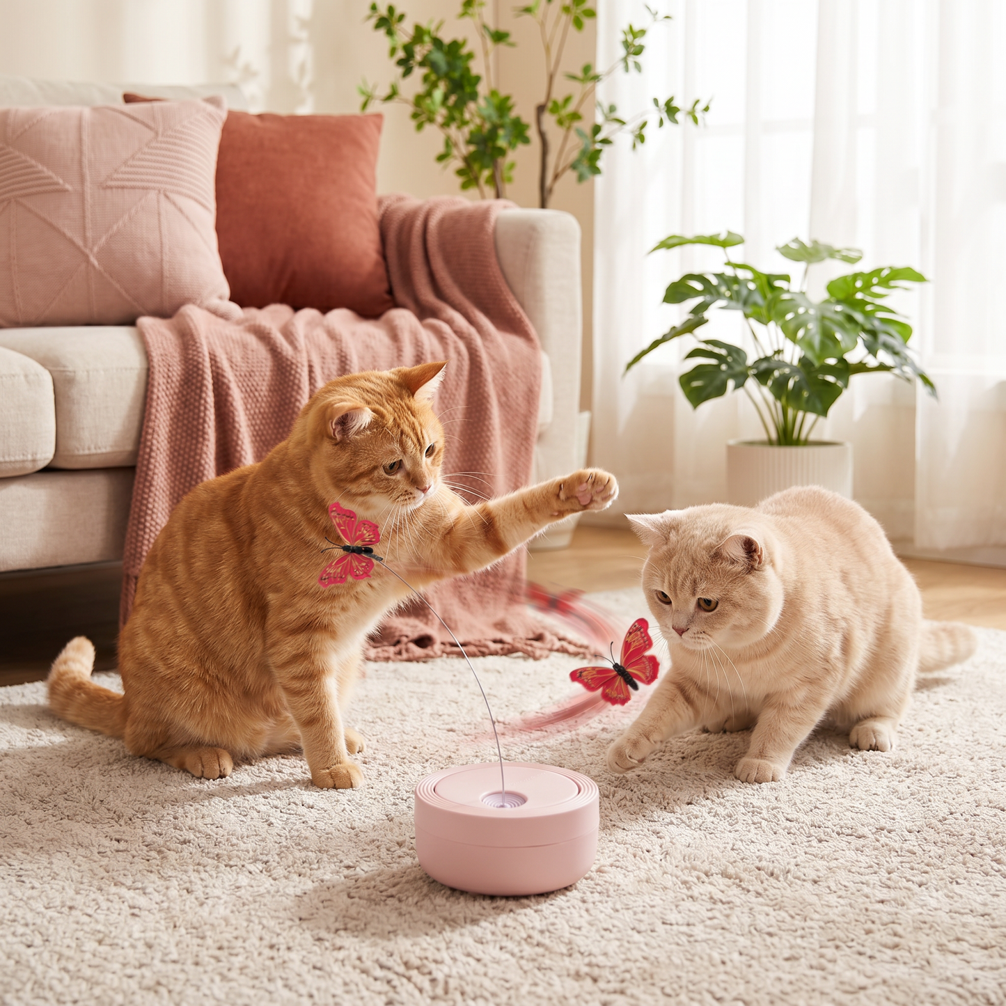 Interaktives Schmetterlings-Spinner-Spielzeug für Katzen