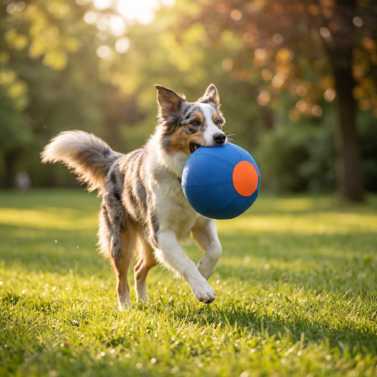 Robuster Trainingsball mit Hülle für Hunde