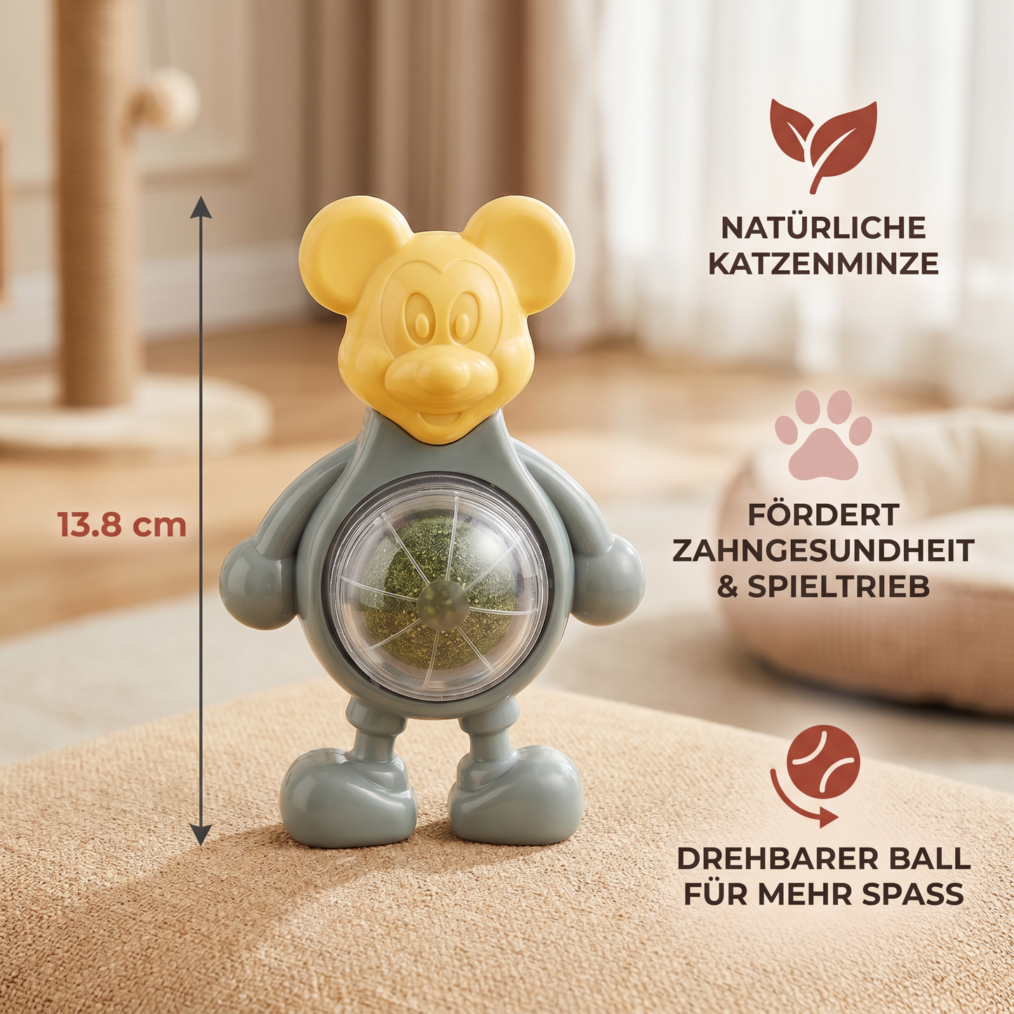 Katzenschnittkraut-Ball als Kauspielzeug