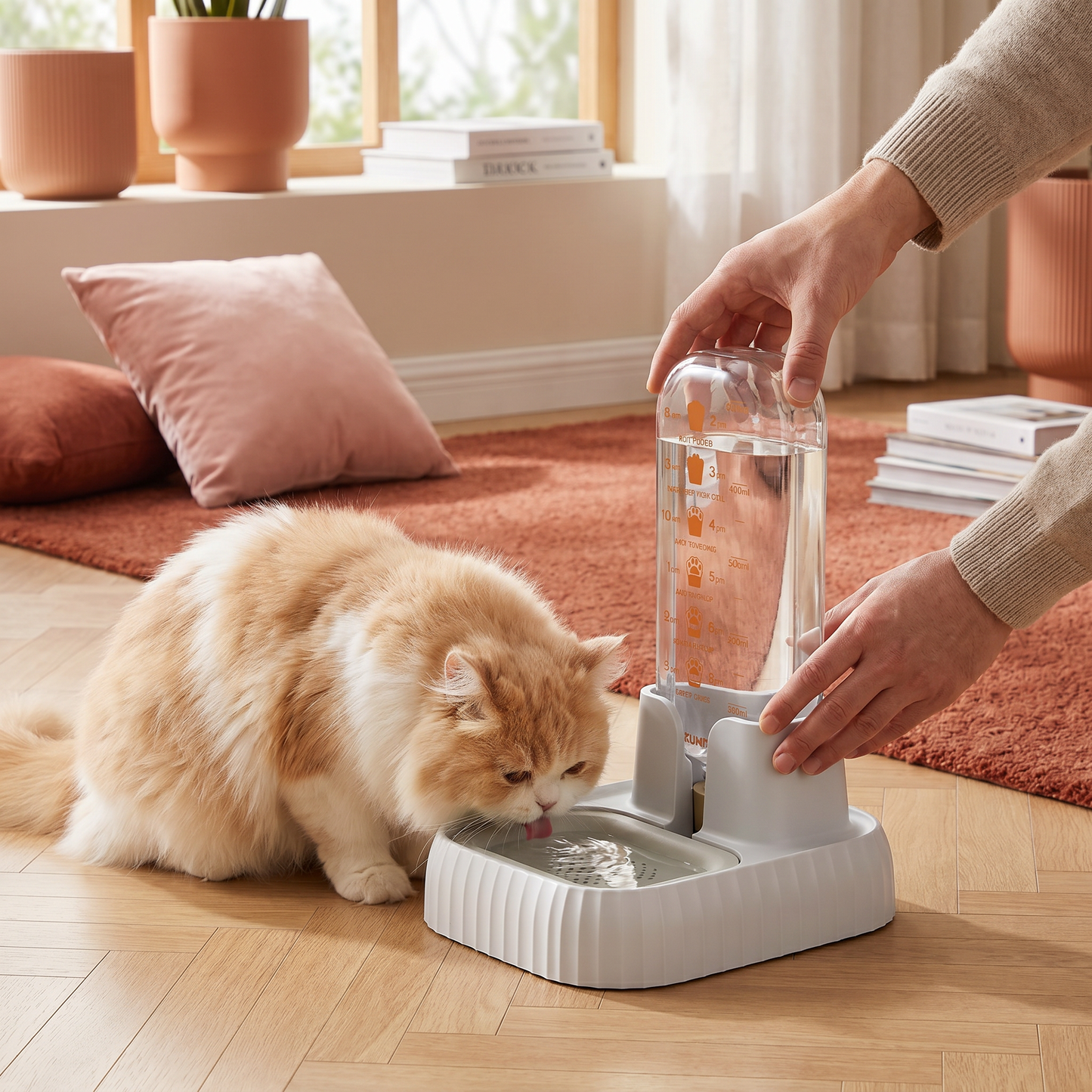 Automatischer Wasserspender für Haustiere mit großem Fassungsvermögen