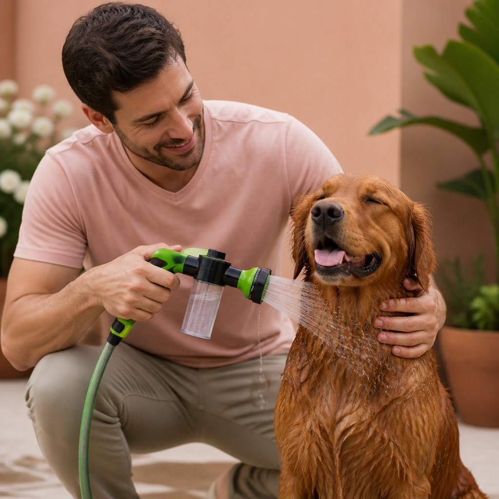 Haustier Duschbrause mit Sanftem Wasserstrahl für Einfaches Hundebaden
