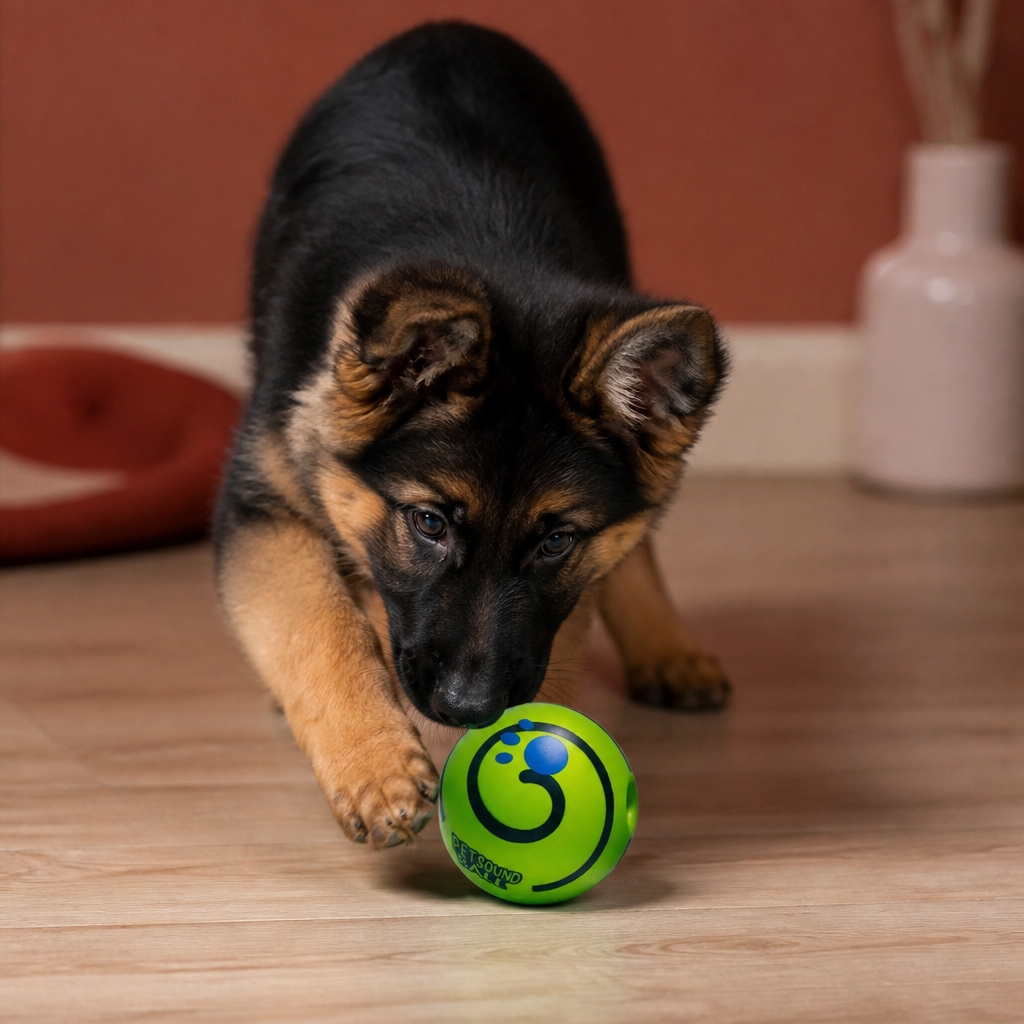 Interaktiver quietschender Wackelball für Hunde – strapazierfähiges Spielzeug zum Selbstspielen