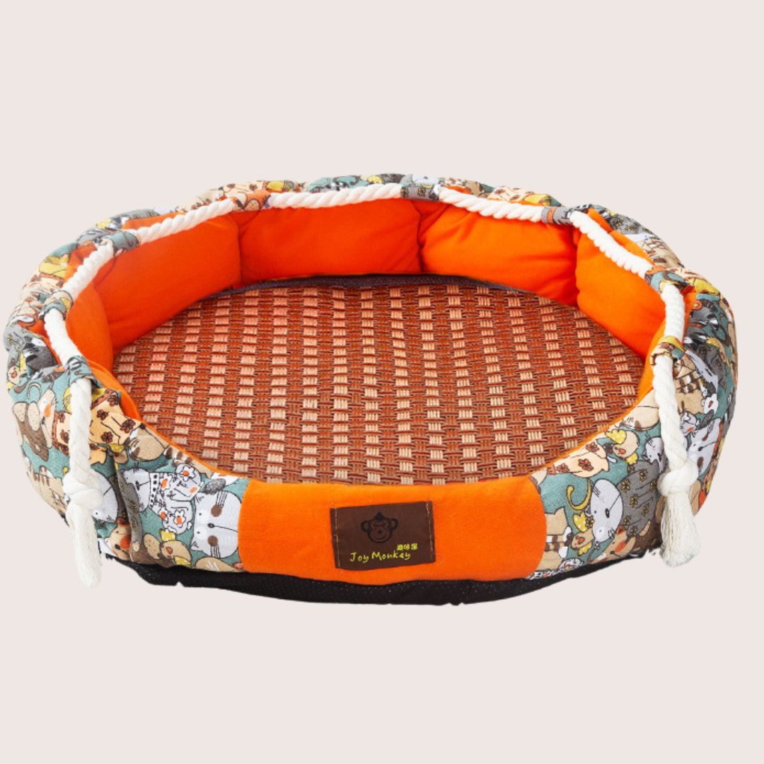 Langlebiges Hundebett mit Taschenfuntion und Kauseil