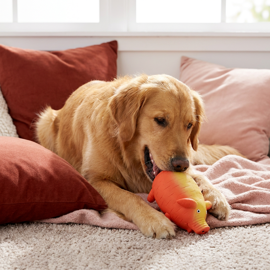 Robustes Quietschspielzeug aus Latex im Bauernhof-Design für Hunde