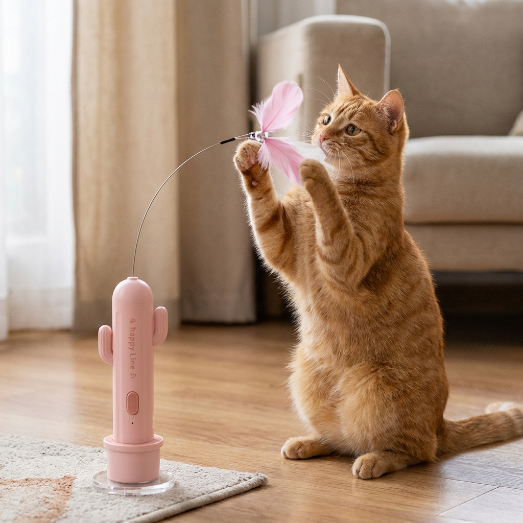 2-in-1-Spielzeug für Katzen: Automatischer Schmetterling und Laser