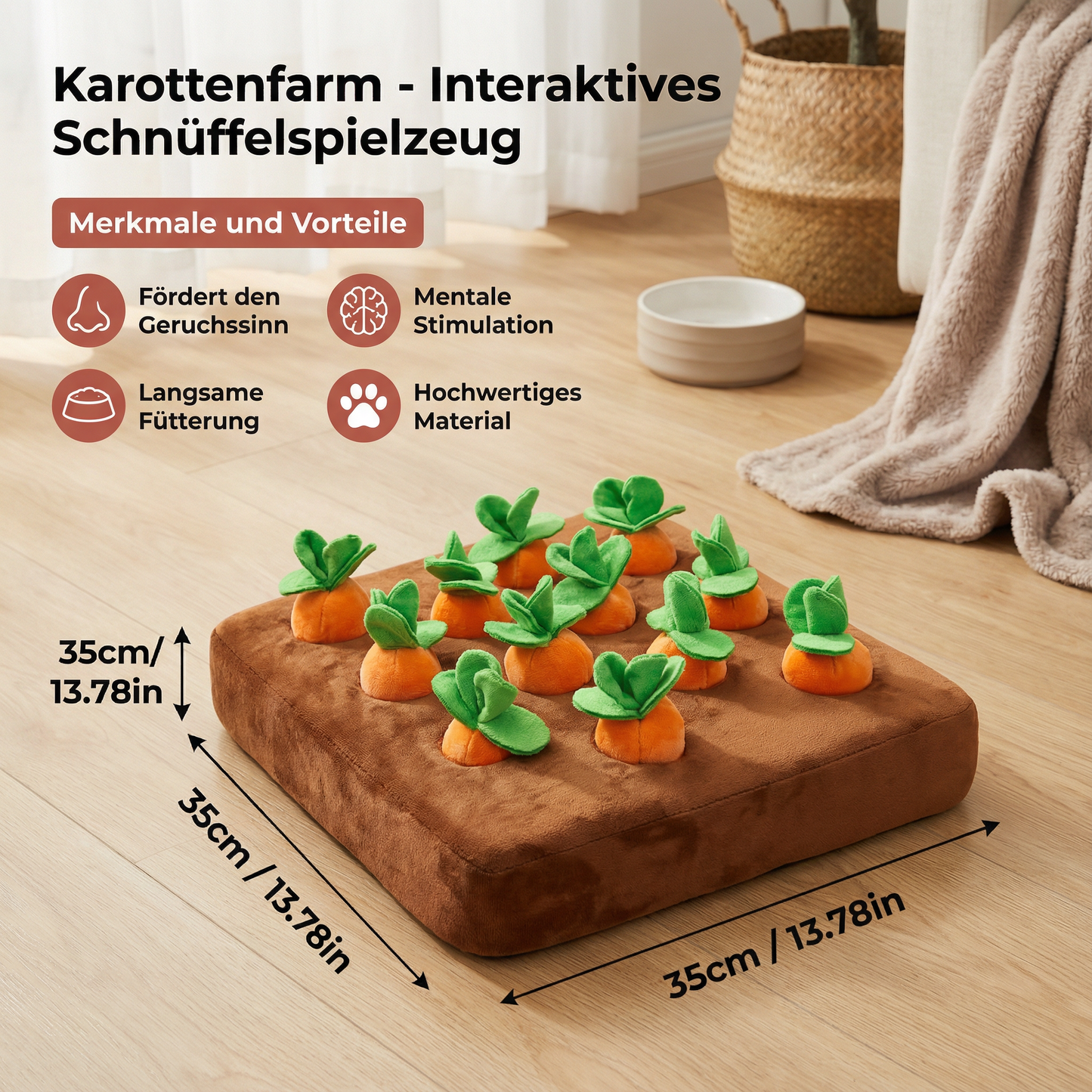 Karottenfarm - Interaktives Schnüffelspielzeug