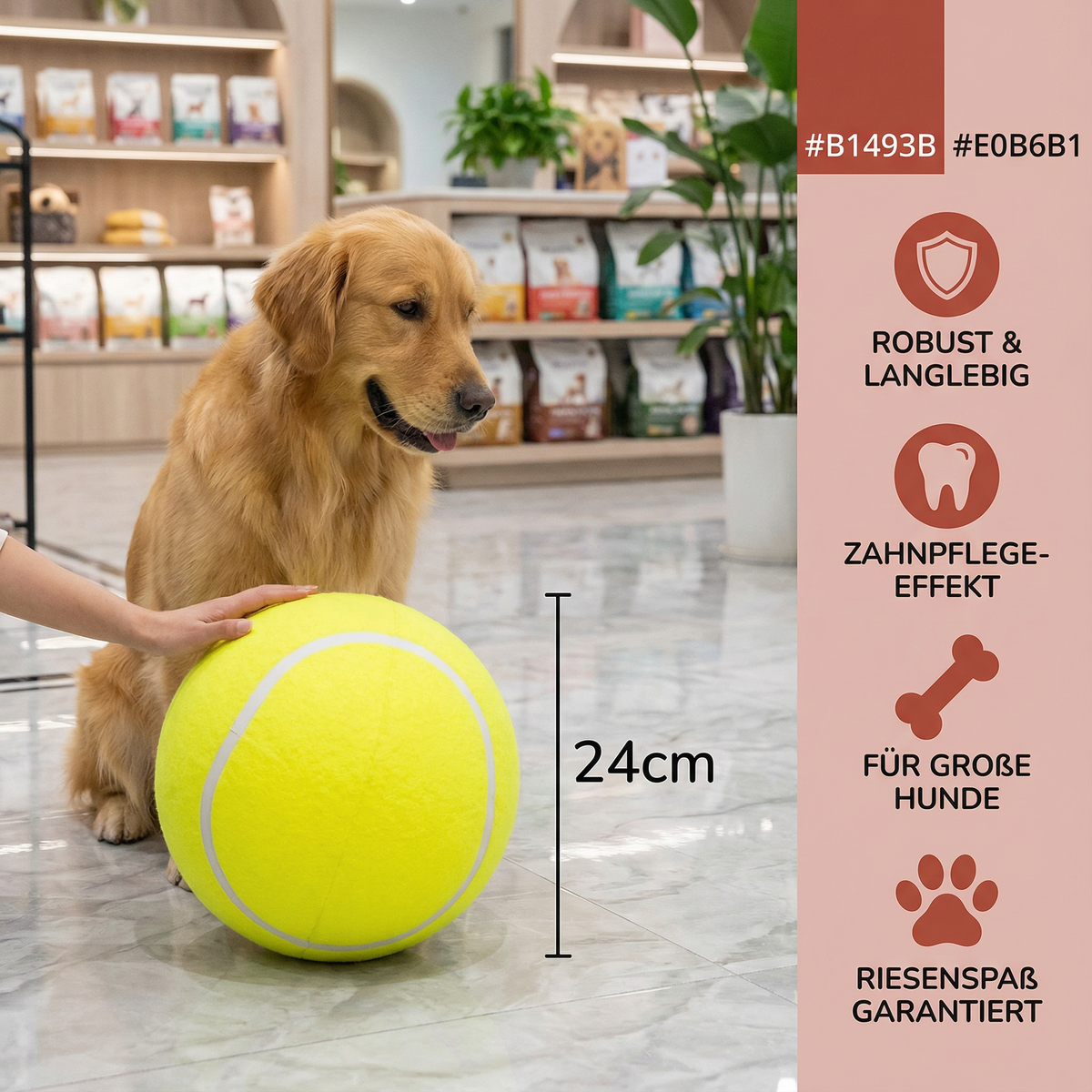 Robuster Riesen Tennis Ball Hundespielzeug