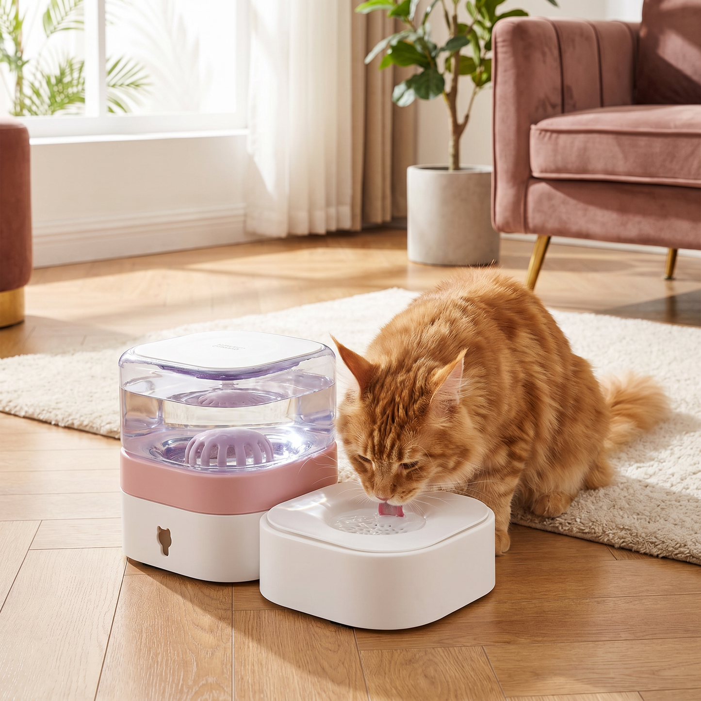 Automatischer Tragbarer Wasserspender für Katzen