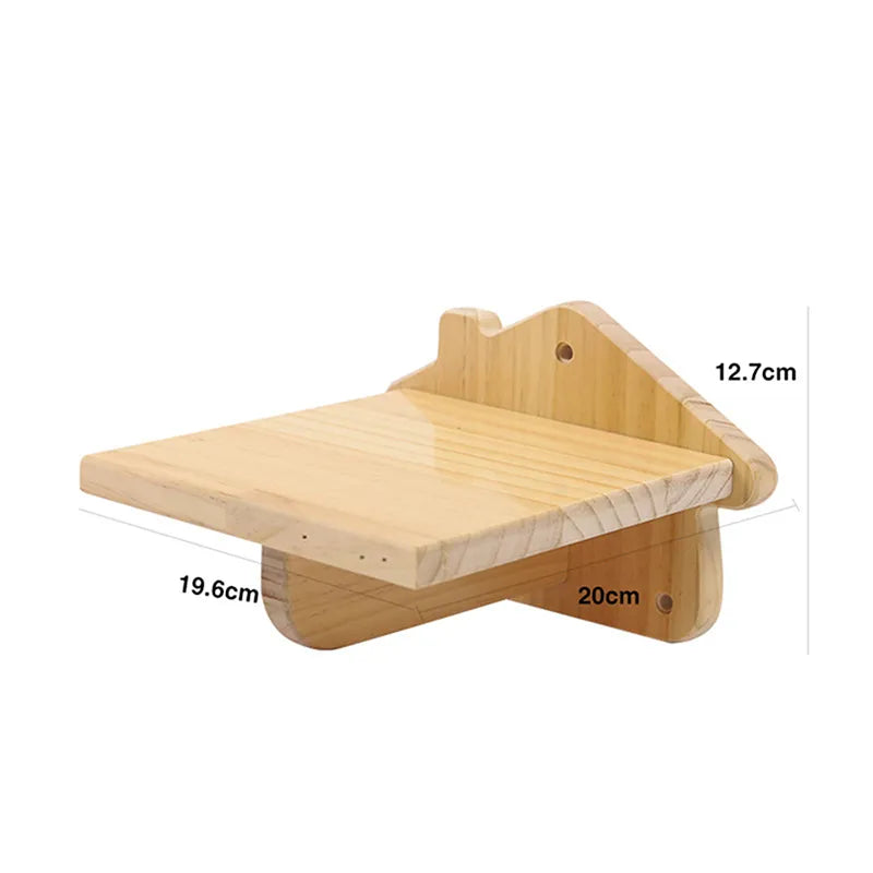Wand-Kratzbrett für Katzen Aus Holz im Katzenkopf-Design – Gemütlicher Liegeplatz und Spielzeug
