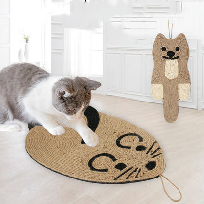 Katzen-Spielmatte Im Katzen-Design – Kratzfeste Sisal Matte für Spiel und Entspannung