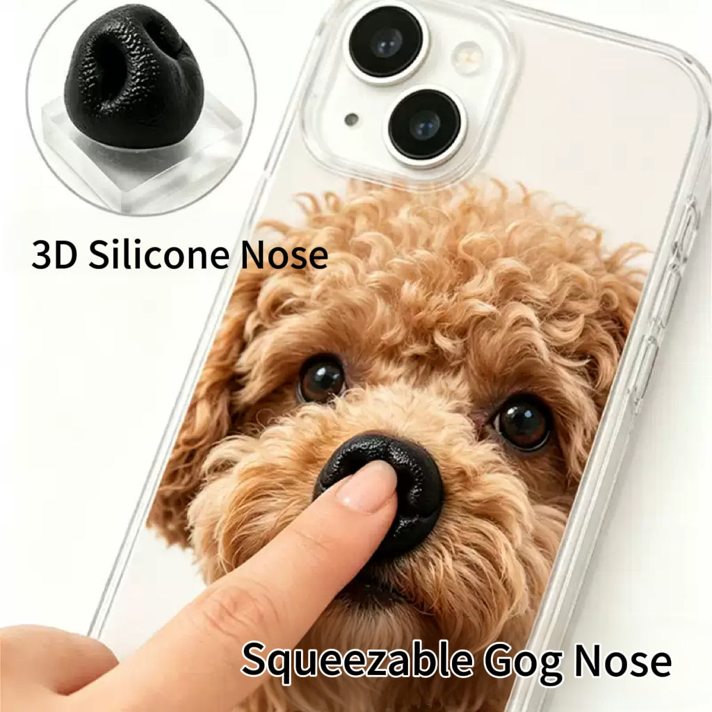 Personalisierte Haustier-Fotohülle mit 3D-Quetschnase