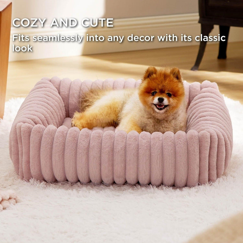 Personalisiertes, flauschiges Wolken-Hundebett mit weicher Umrandung
