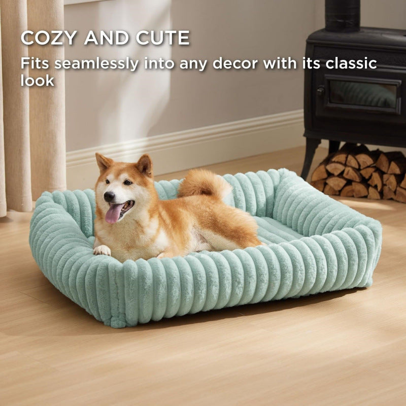 Personalisiertes, flauschiges Wolken-Hundebett mit weicher Umrandung