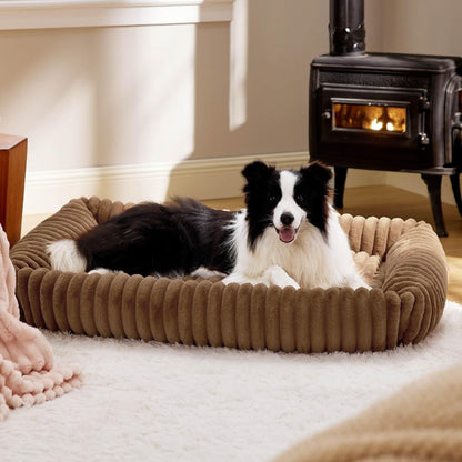 Personalisiertes, flauschiges Wolken-Hundebett mit weicher Umrandung