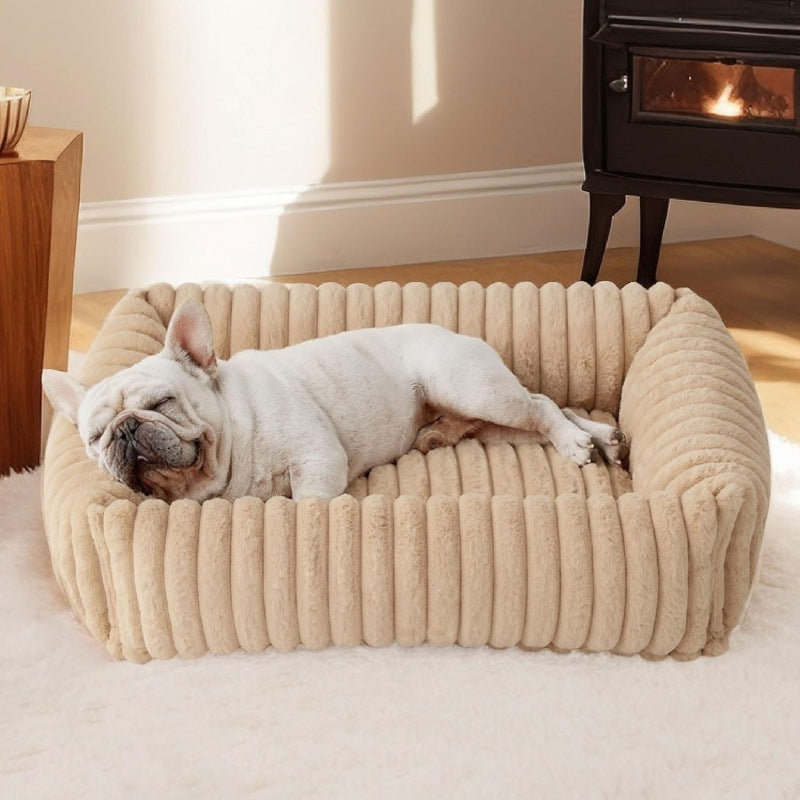 Personalisiertes, flauschiges Wolken-Hundebett mit weicher Umrandung