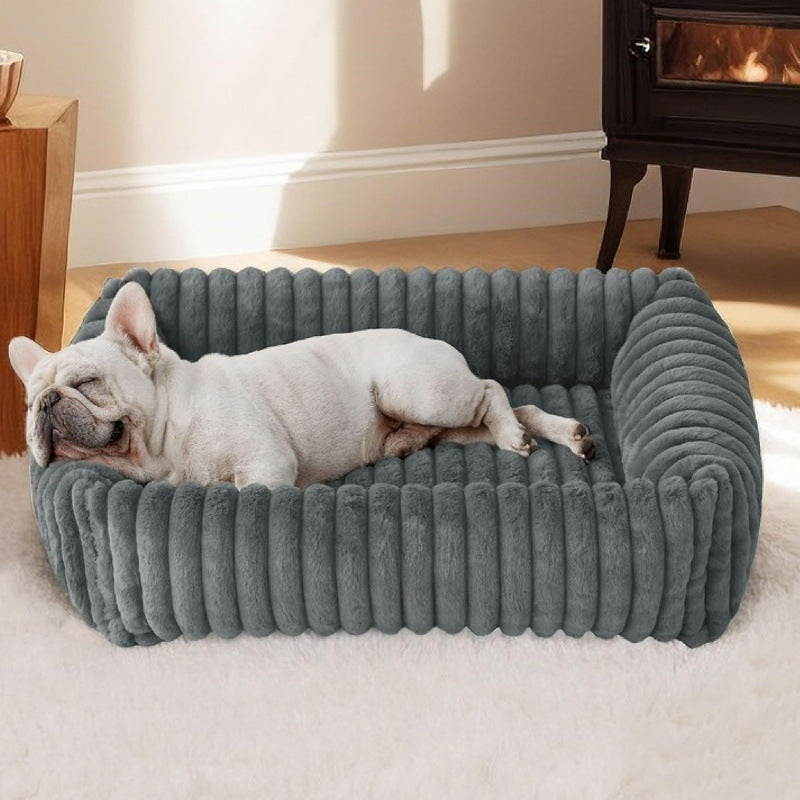 Personalisiertes, flauschiges Wolken-Hundebett mit weicher Umrandung