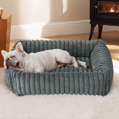 Personalisiertes, flauschiges Wolken-Hundebett mit weicher Umrandung