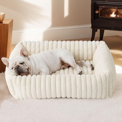 Personalisiertes, flauschiges Wolken-Hundebett mit weicher Umrandung