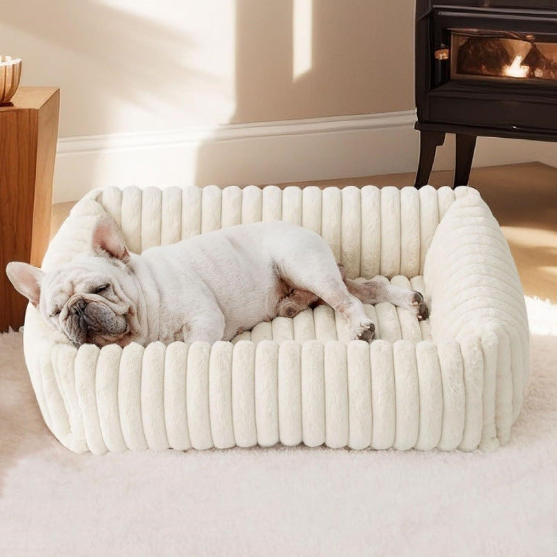 Personalisiertes, flauschiges Wolken-Hundebett mit weicher Umrandung