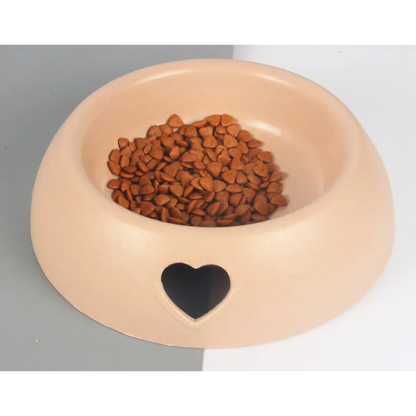 Hundesnapf Aus Naturmaterial – Futter- und Wassernapf mit Herz Design