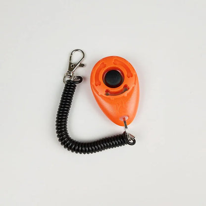 Hundetrainer Clicker – Ergonomischer Klicker mit Spirale und Karabinerhaken