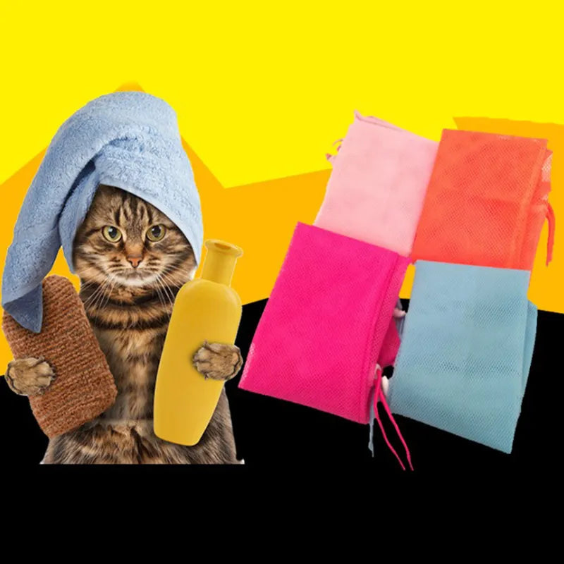 Katzenpflege-sack Mit Netzstoff Für Sicheres Baden Und Krallenpflege