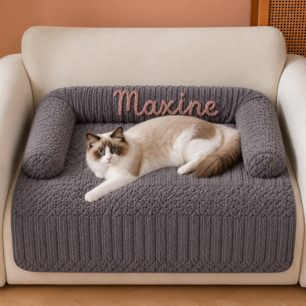 Personalisiertes Flauschiges Katzen-Sofabett & Schützender Sofabezug
