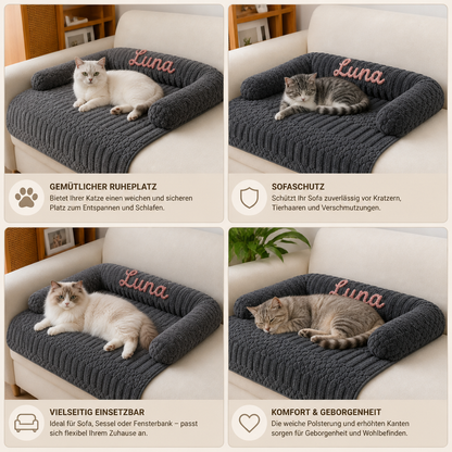 Personalisiertes Flauschiges Katzen-Sofabett & Schützender Sofabezug