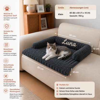 Personalisiertes Flauschiges Katzen-Sofabett & Schützender Sofabezug