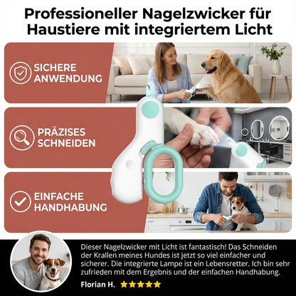 Professioneller Nagelzwicker für Haustiere mit integriertem Licht