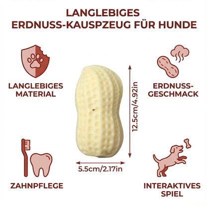 Langlebiges Erdnuss-Kauspielzeug für Hunde