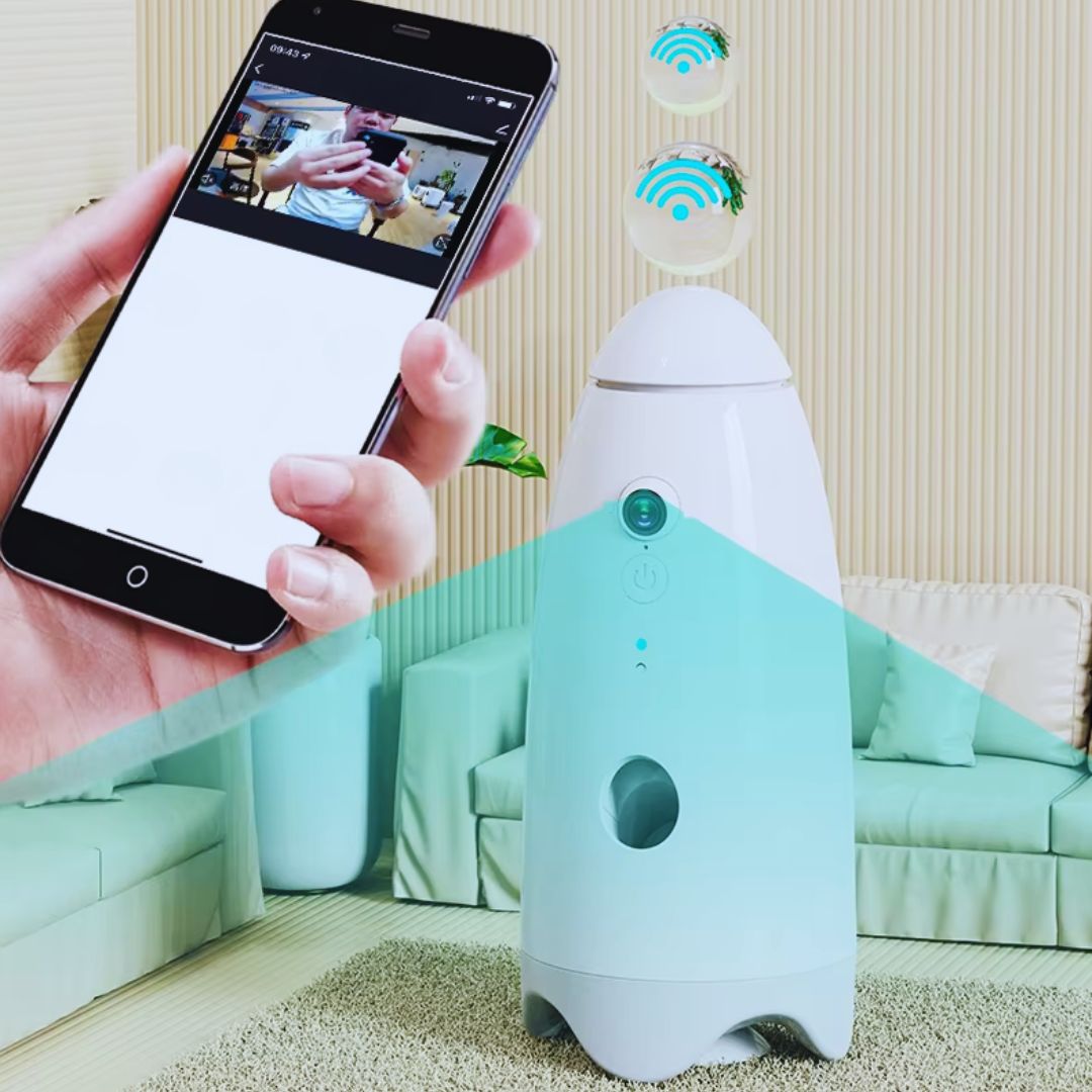 Smarte Haustierkamera mit Leckerli-Spender und WLAN