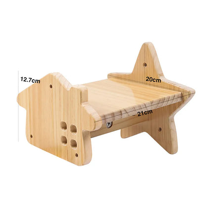 Wand-Kratzbrett für Katzen Aus Holz im Katzenkopf-Design – Gemütlicher Liegeplatz und Spielzeug