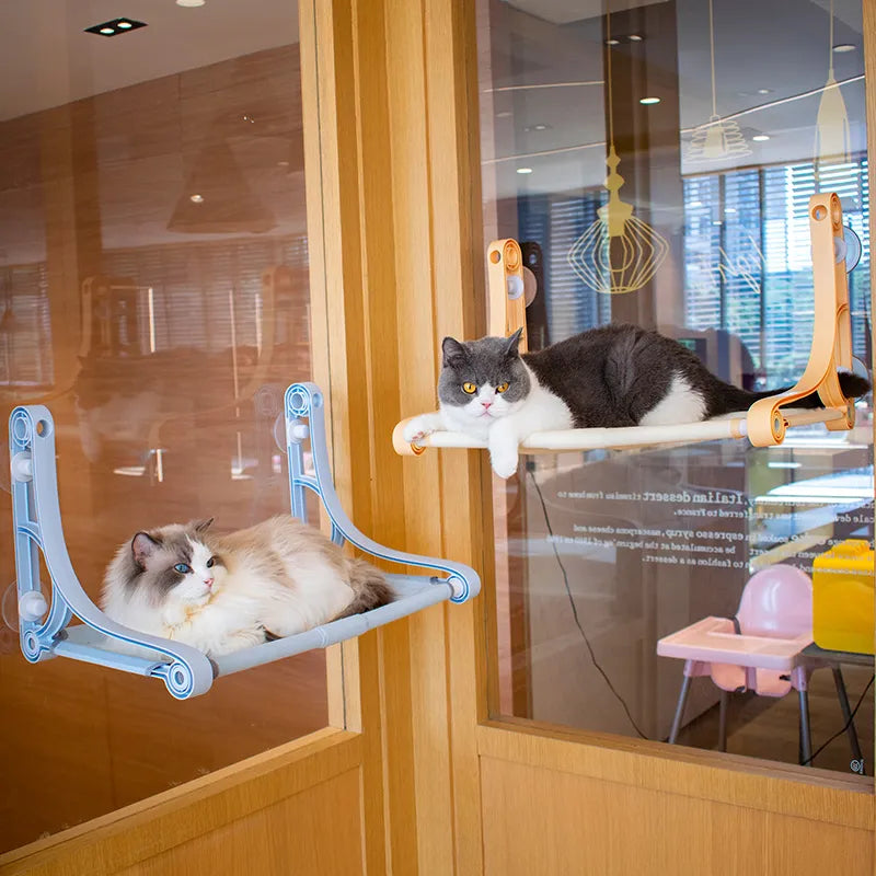 Katzenfensterbank mit Saugnäpfen – Bequeme Schlaf- und Ruhezone für Katzen