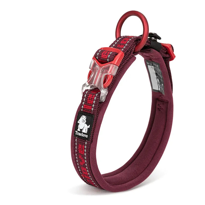 Verstellbares Soft-Hundehalsband mit Reflektierenden Nähten und Sicherheitsverschluss