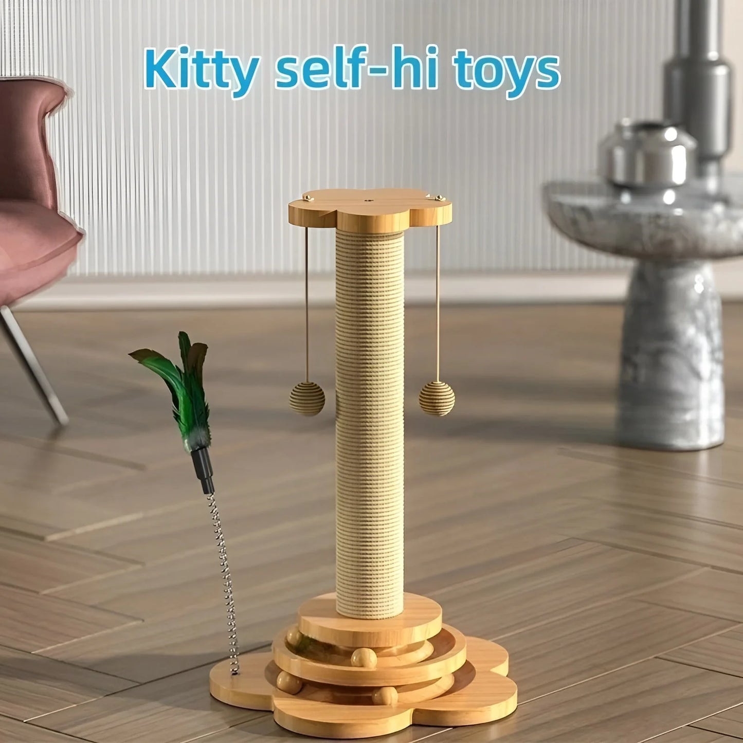 Holzspielzeuge für Katzen 24x40