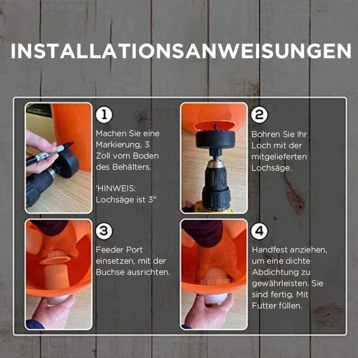 Selbstversorgendes Hühnerfutter-System
