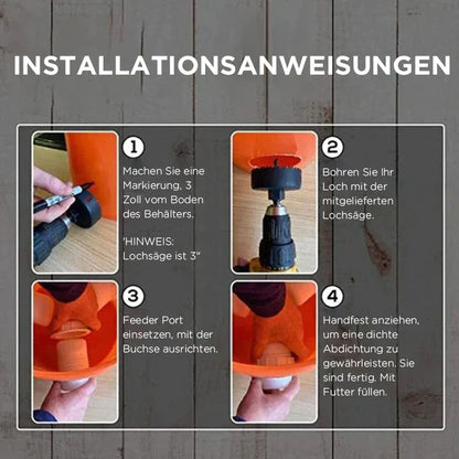 Selbstversorgendes Hühnerfutter-System