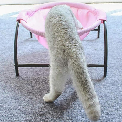 Katzen Hängematte – Atmungsaktives Katzenbett Mit Stabilen Metallgestell Für Gemütliche Ruhepausen