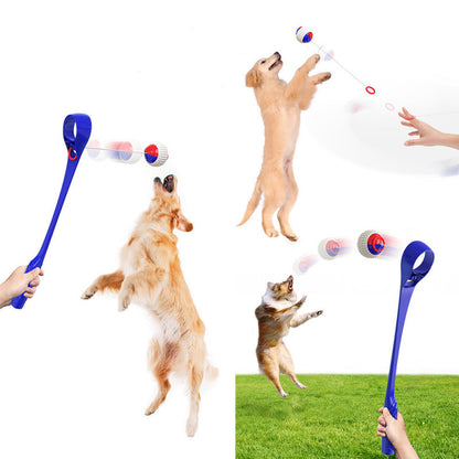 Hundespielzeug Wurfspiel für Hunde mit Ballwurf Stab