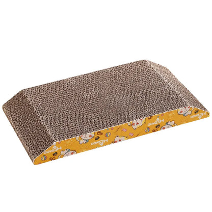 Katzenkratzbrett Im Schrägdesign – Kratzmatte für Krallenpflege mit Süßem Design