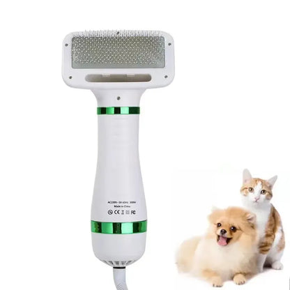 3-in-1 Multifunktionaler Haustierkamm – Haartrockner Kamm und Massager