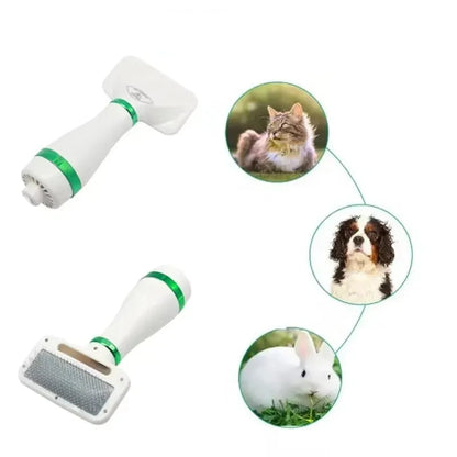 3-in-1 Multifunktionaler Haustierkamm – Haartrockner Kamm und Massager